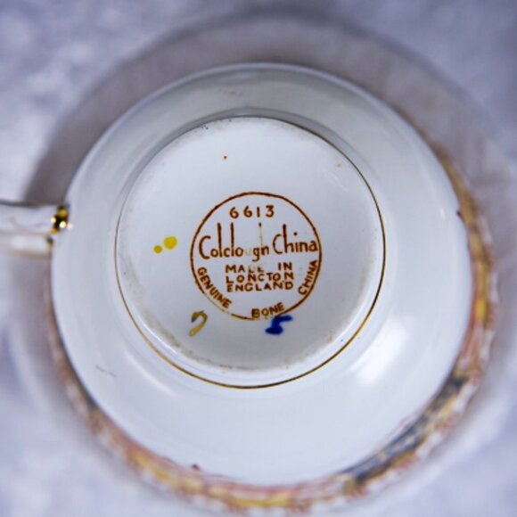 Vintage Imari Style Colclough English Bone China Tea Cup and Saucer 1930… - Picture 6 of 15